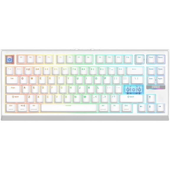 G84 HE Wireless Hall Effect Keyboard, 8K Polling & 8000mAh, SOCD & DKS, Gaming Keyboard with Fast Trigger & Adjustable Actuation, RGB Backlit, PBT Keycap, Hot-Swap, for Win/Mac (White)