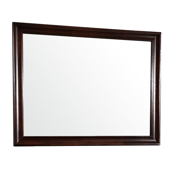 G8875-m Mirror In Cappuccino, Transitional Design, Clear Image Low Glass, Beige, 45in Depth X 1in Width 33in Height, 25lb Weight Cappuccino Mirror, Glass For Fine Outlook Reflection, Wood Veneer,