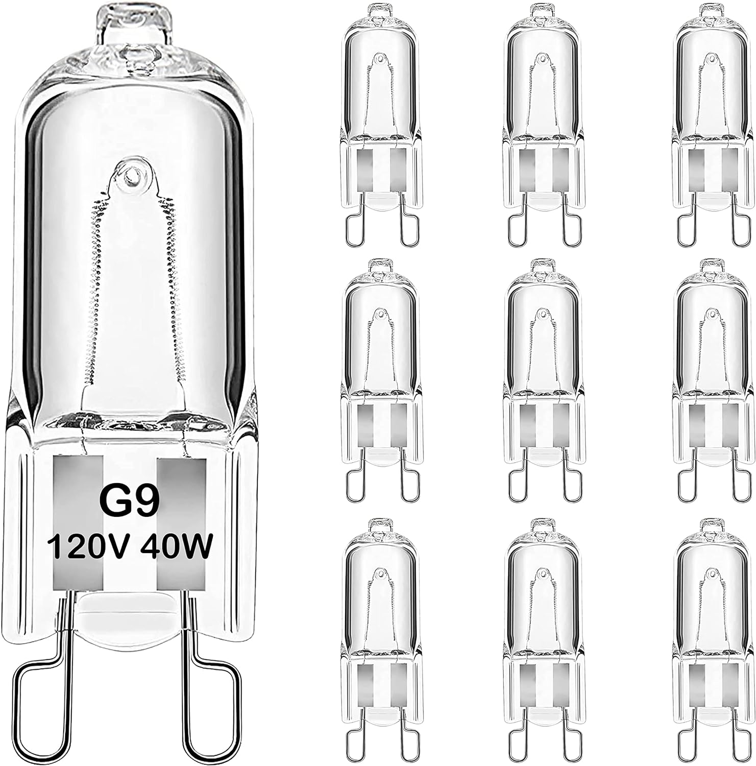 G9 Halogen Bulb 40W 120V T4 JD Type Dimmable 2 Pin for Range Hood