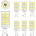thumbnail image 1 of G9 LED Bulb, High Efficiency 10W (80W Halogen Equivalent), Bright G9 Lamp for Home Lighting, 6000K Daylight White, 6-Pack, 1 of 5