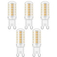 thumbnail image 1 of G9 LED Bulb, 5W, Cool White 6000K, Non-Dimmable, 420LM, Heat Dissipation, Instant-On, 30000-Hour Lifespan, Easy Installation, 5-Piece Pack, 1 of 5