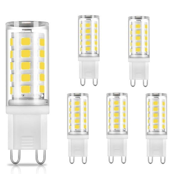 G9 LED Bulbs Natural White 4000K, 3W G9 LED Light Bulb, 28W 33W 40W Halogen Equivalent, AC 220-240V, 355LM, CRI>85, Mini G9 Capsule LED Bulb for Chandelier, No Flicker, Non-dimmable, 5 Pack