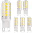 thumbnail image 1 of G9 LED Lamp, Non-Dimmable 3W Cold White, Energy Efficient Replacement for 30W-40W Halogen, High CRI, 430 Lumens, Environmentally Friendly Design, 6 Pack, 1 of 5