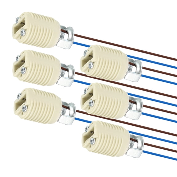 G9 Lamp Holder 10 Packs, Light Socket with Wire 5.9" Length Heat-Resistant Maximum 250V 100W  Lamp Fixture Replacement for G9 Base LED & CFL & Halogen Bulbs