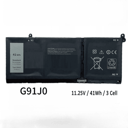 G91J0 Replacement Battery For Dell Latitude 3320 3420 3520 Inspiron 5310 5410 5415 5418 41Wh