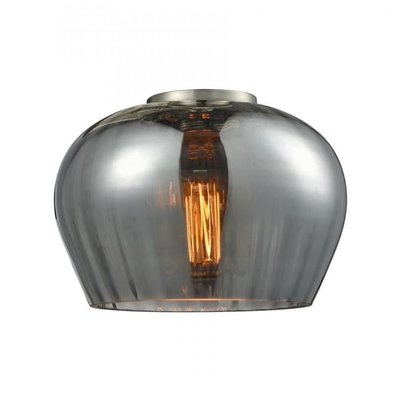 G93-L-Innovations Lighting-Large Fenton-Light Glass in Art Nouveau Style-7.75 Inches Wide by 11 Inches High   Plated Smoke Finish