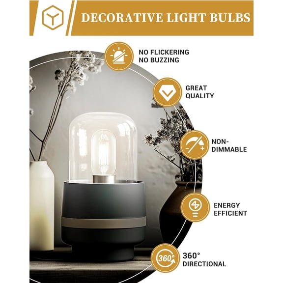 G95 Glass LED Light Bulb,E26 Base Warm Light 2700K 6 Watts LED Light Bulbs,Rainbow Sunflower Tiffany Lamp for Bedside Living Room Dormitory Dining Room Decorate Gift