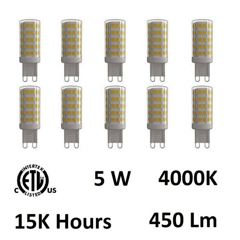 CWI Lighting 5 Watt G9 LED Bulb 4000K (Set of 10) - White 