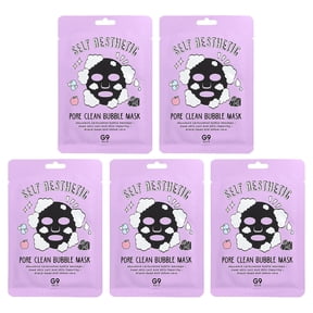 G9skin Self Aesthetic, Pore Clean Bubble Beauty Mask, 5 Sheets, 0.77 fl oz (23 ml) Each