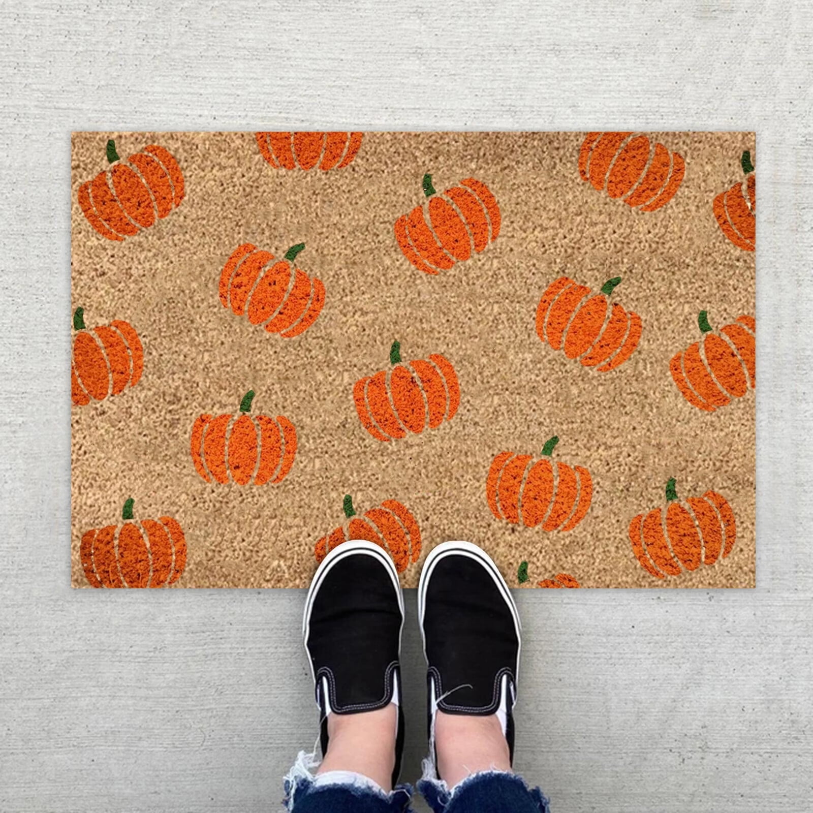 GA 1 Pcs Autumn Door Mat Pumpkin Floor Mat Fall Seasonal