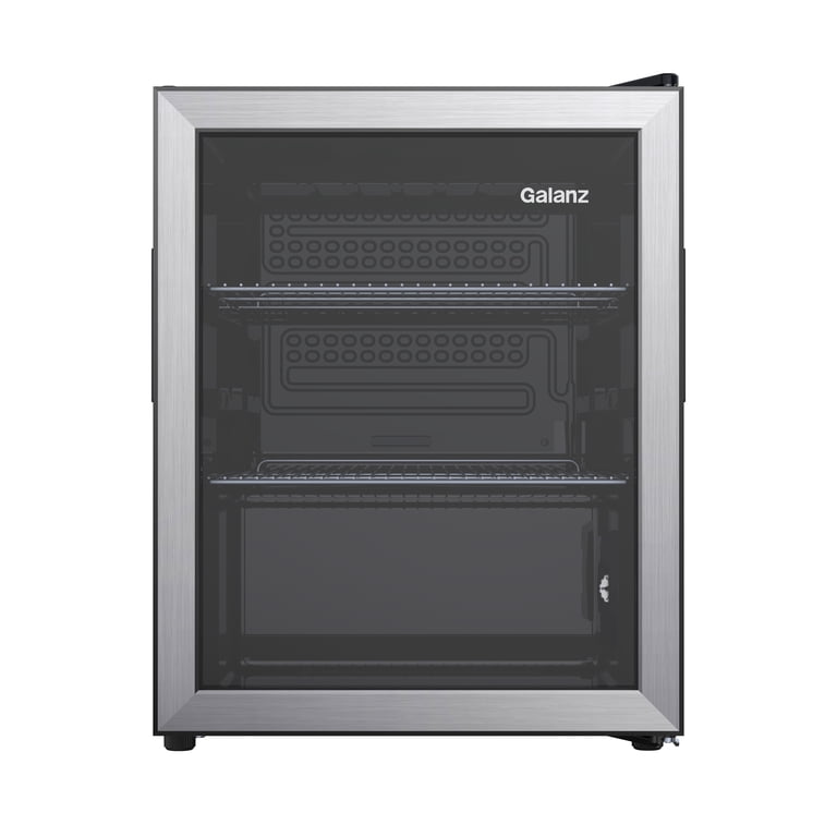 AT-mini PersonalⅡ Galanz 85 Can Beverage Cooler, Glass Door Beverage Refrigerator