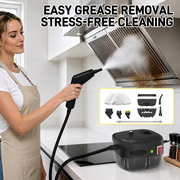 Steam Cleaner with 3 Adjustable Steam Levels, 230F High Temperature Steam, 3 Bar High Pressure, 30s Heat-Up Portable Steamer, 21 PCS Accessories, Multi-Surface Deep Cleaning Steamer, High Pressure S