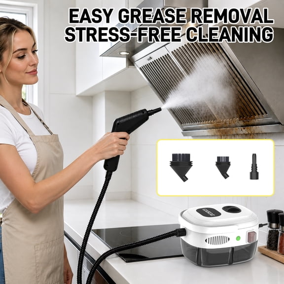 Steam Cleaner with 3 Adjustable Steam Levels, 230F High Temperature Steam, 3 Bar High Pressure, 30s Heat-Up Portable Steamer, 21 PCS Accessories, Multi-Surface Deep Cleaning Steamer, High Pressure S