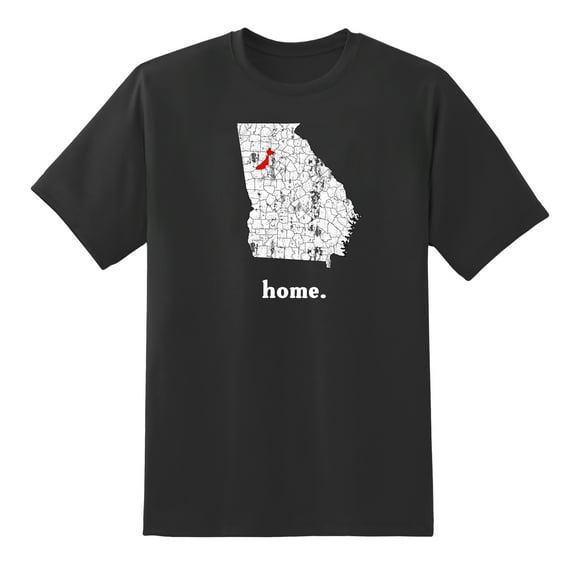 GA Map Georgia Home State Love Georgia Home Design T Shirt Black,XL