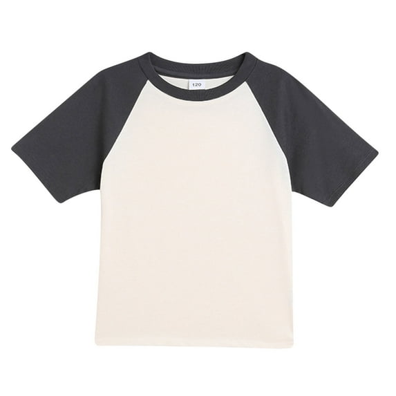 GA WEIHUA Baby,Toddler,Girls Shirts Cute Short Sleeve T Shirts Cotton Crewneck Blouses 2025 Summer Comfy Clothes(Dark Gray,8 Years)Online Deals