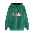 thumbnail image 1 of GA WEIHUA Clearance,Christmas Sweatshirts for Women Merry Christmas Pink Tree Graphic Hoodie Oversized Fleece Hoodies Xmas Holiday Sweater with Pocket(Green,L), 1 of 5