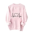 thumbnail image 1 of GA WEIHUA Clearance Deals,Valentines Sweatshirts for Women Cute Long Sleeve Pullover Crewneck Casual Holiday Tops Trendy Love Heart Graphic Sweatshirt(Pink,S), 1 of 4