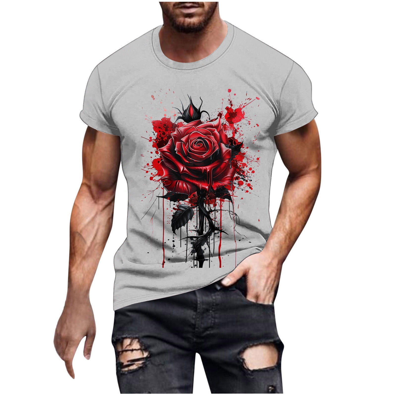 GA WEIHUA Clearance Sale,Men's Novelty T-Shirts 3D Graphic