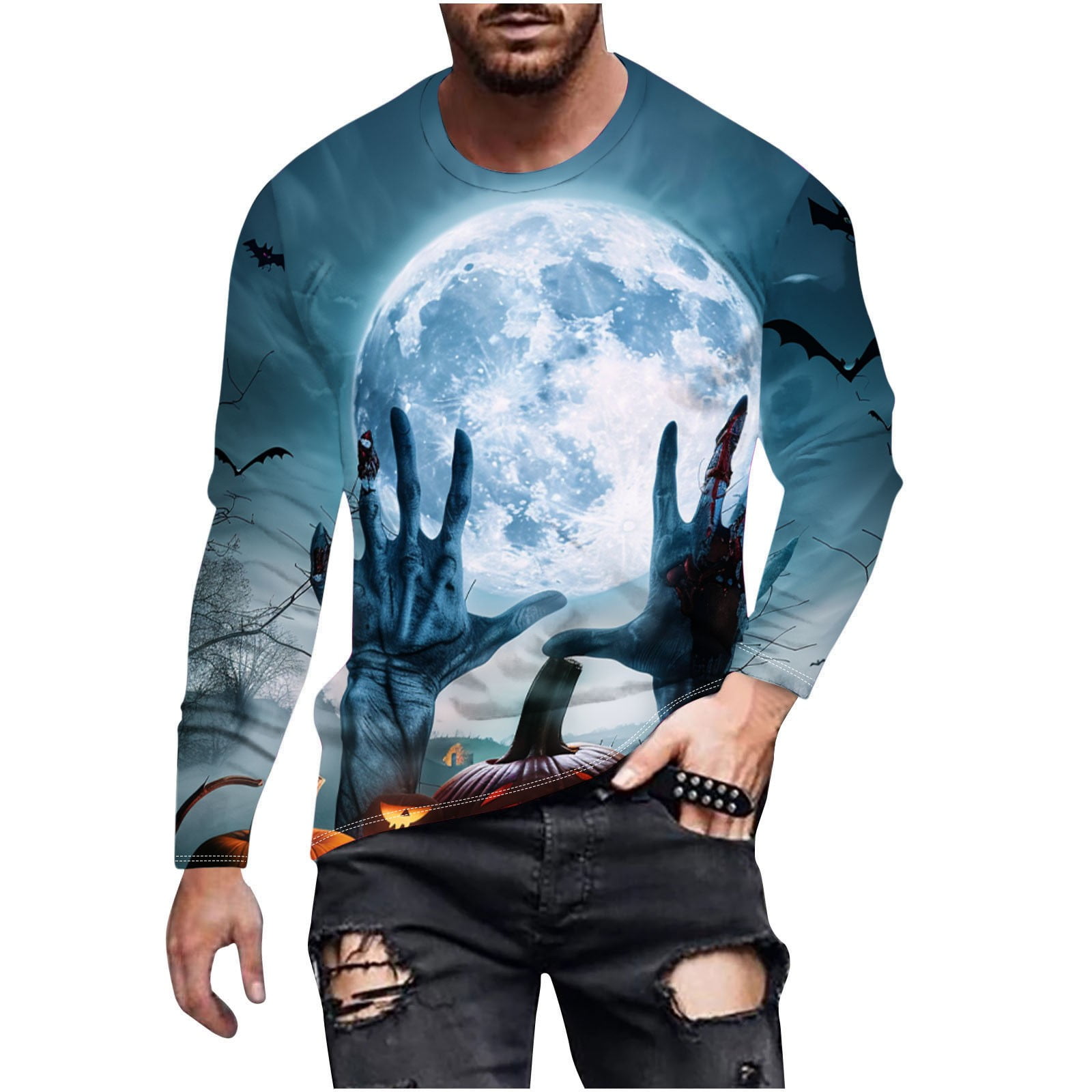 Women's Halloween Tshirts - Spooky Season Lace Ghost Vintage Graphic Tees Funny Short Sleeve Tops