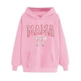 thumbnail image 1 of GA WEIHUA Clearance SaleMama Fleece Sweatshirts Women Casual Oversized Pullover Hoodies 2025 Loose Drop Shoulder Cute Heart Graphic Hooded Shirts Personalized Mom Gift for Her(Pink,XL), 1 of 4