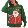 thumbnail image 1 of GA WEIHUA Clearance Sales,Christmas Oversized Sweater Women Mockneck Xmas Tree Pullover Tops Fashion Trendy 2024 Lightweight Fall Winter Outfits(Green,L), 1 of 7