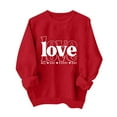 thumbnail image 1 of GA WEIHUA Clearance,Women's 2025 Sweatshirts Happy Valentine's Day Shirts Crewneck Fleece Pullover Tops Casual Heart Long Sleeve Romantic Sweatshirt(Red,M), 1 of 7