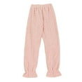 thumbnail image 1 of GA WEIHUA Clearance,Women's Furry Plush Sweatpants Elastic Bottom Trousers Soft Warm Home Pants Winter Lounge Pants Comy Warm Trouser(Pink,XL), 1 of 6