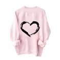 thumbnail image 1 of GA WEIHUA Deals,Valentines Sweatshirts for Women Cute Long Sleeve Pullover Crewneck Casual Holiday Tops Trendy Love Heart Graphic Sweatshirt(Pink,XL), 1 of 4