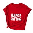 thumbnail image 1 of GA WEIHUA Womens Love Heart Raglans T-Shirts Casual Short Sleeve Valentine's Day Graphic Tees Tops Cute Graphic T Shirts Fashion Gifts for Her(Red,XXXL), 1 of 7