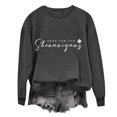 thumbnail image 1 of GA WEIHUA Womens St Patrick's Day Sweatshirt Here for The Shenanigans Shirts Shamrock Clover Print Pullover Tops Long Sleeve Loose Fit Clothes(Dark Gray,XS), 1 of 4