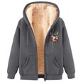 thumbnail image 1 of GA WEIHUA Flash Deals,Men's Sherpa Lined Hooded Sweatshirt Zip Up Winter Warm Hoodie Comfy Hooded Fleece Thermal Jackets(Gray,XL), 1 of 4