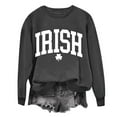 thumbnail image 1 of GA WEIHUA Flash Deals,St Patricks Day Sweatshirt Women Long Sleeve Irish Lucky Four Clover Sweatshirts 2025 Shamrock Clover Print Shirts Casual Loose Fit Gift Tops(Dark Gray,XS), 1 of 4