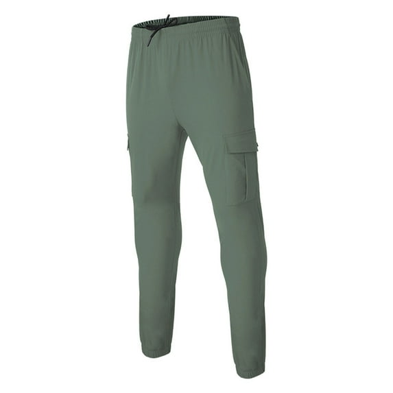 GA WEIHUA Men's Regular Tapered Cargo Pant Cargo Athletic Jogger Pants Outdoor Work Hiking Pants Tapered Stretch Twill Work Pants with Multi Pockets ,Green,M