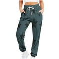thumbnail image 1 of GA WEIHUA High Waisted Sweatpant for Women Star Printed Casual Athletic Pants with Pockets Lightweight Cargo Joggers(Navy,Large), 1 of 5