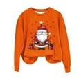 thumbnail image 1 of GA WEIHUA Online Deals,Santa Claus Sweatshirt for Women Ugly Christmas Long Sleeve Pullover Shirt Plus Size Crew Neck Tunic Tops(Orange,XX-Large), 1 of 4