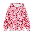 thumbnail image 1 of GA WEIHUA Reduced,Toddler Girls Hoodies Trendy Valentine's Day Sweatshirts Cute Love Heart Printed Pullover Tops Long Sleeve Hooded Child Loose Clothes(Red,2 Years), 1 of 5