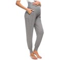 thumbnail image 1 of GA WEIHUA Reduced,Women's Maternity Pants Casual Loose Pregnancy Yoga Jogger Pants Stretchy Lounge Workout Pajama Pant with Pocket(Gray,XXL), 1 of 6
