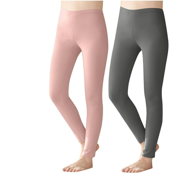 GA WEIHUA Saving,2 Pairs Fleece Lined Leggings Women Warm Winter Opaque Tights Thick Thermal Workout Yoga Stockings Pantyhose for Women(Beige,XXL)