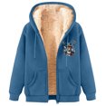 thumbnail image 1 of GA WEIHUA Saving,Mens Casual Full Zip Up Sweatshirts Sherpa Lined Hoodie Sweatshirt Fall Winter Thermal Jacket Coat(Light Blue,M), 1 of 4