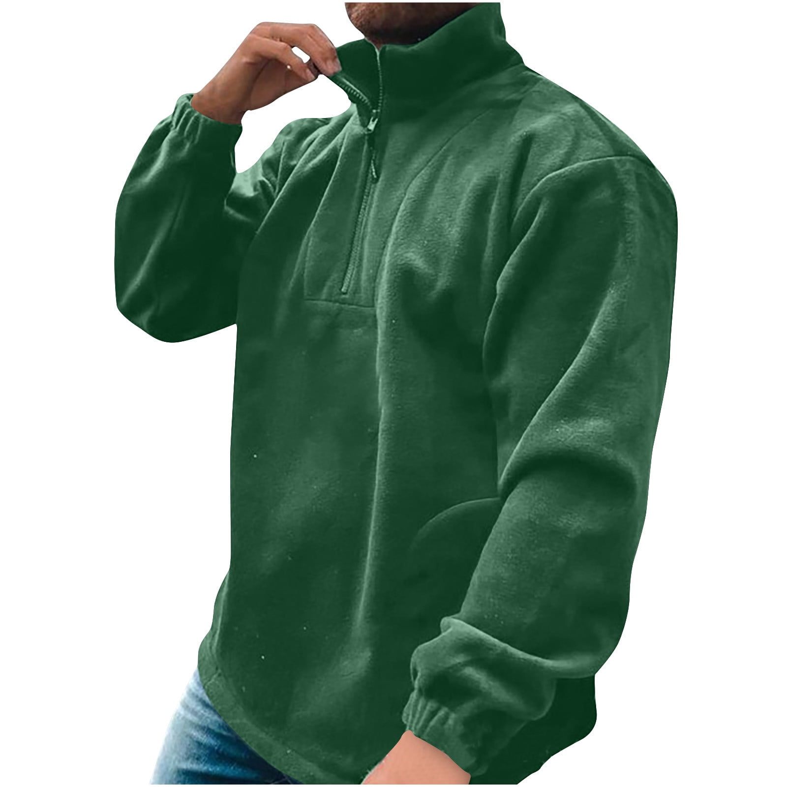 GA WEIHUA Saving,Quarter Zip Fleece Pullover for Men,Long Sleeve