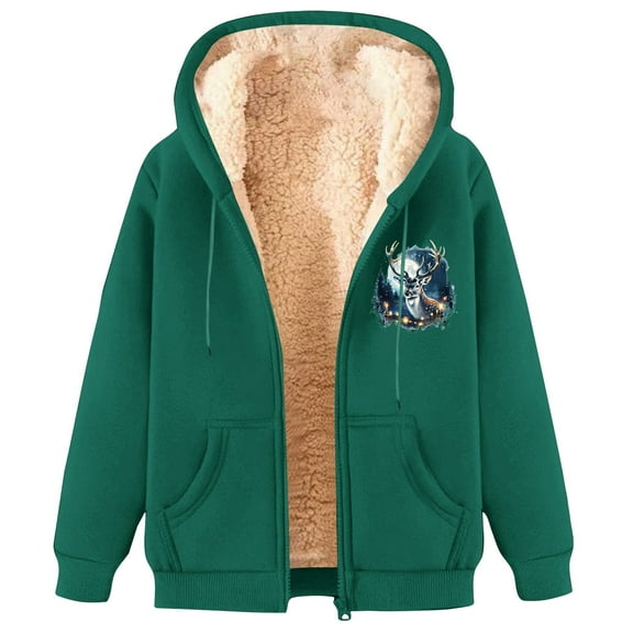 GA WEIHUA Saving,Sherpa Lined Hooded for Men Thermal Fluffy Sweatshirt Zip Up Winter Warm Hoodie Comfy Hooded Fleece Jacket(Green,L)