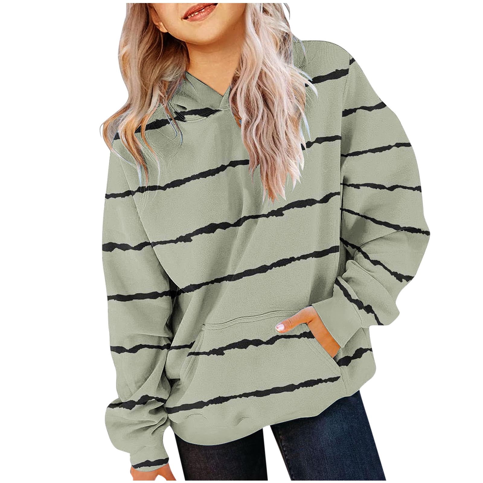 Girls Printed Hooded Sweatshirt
