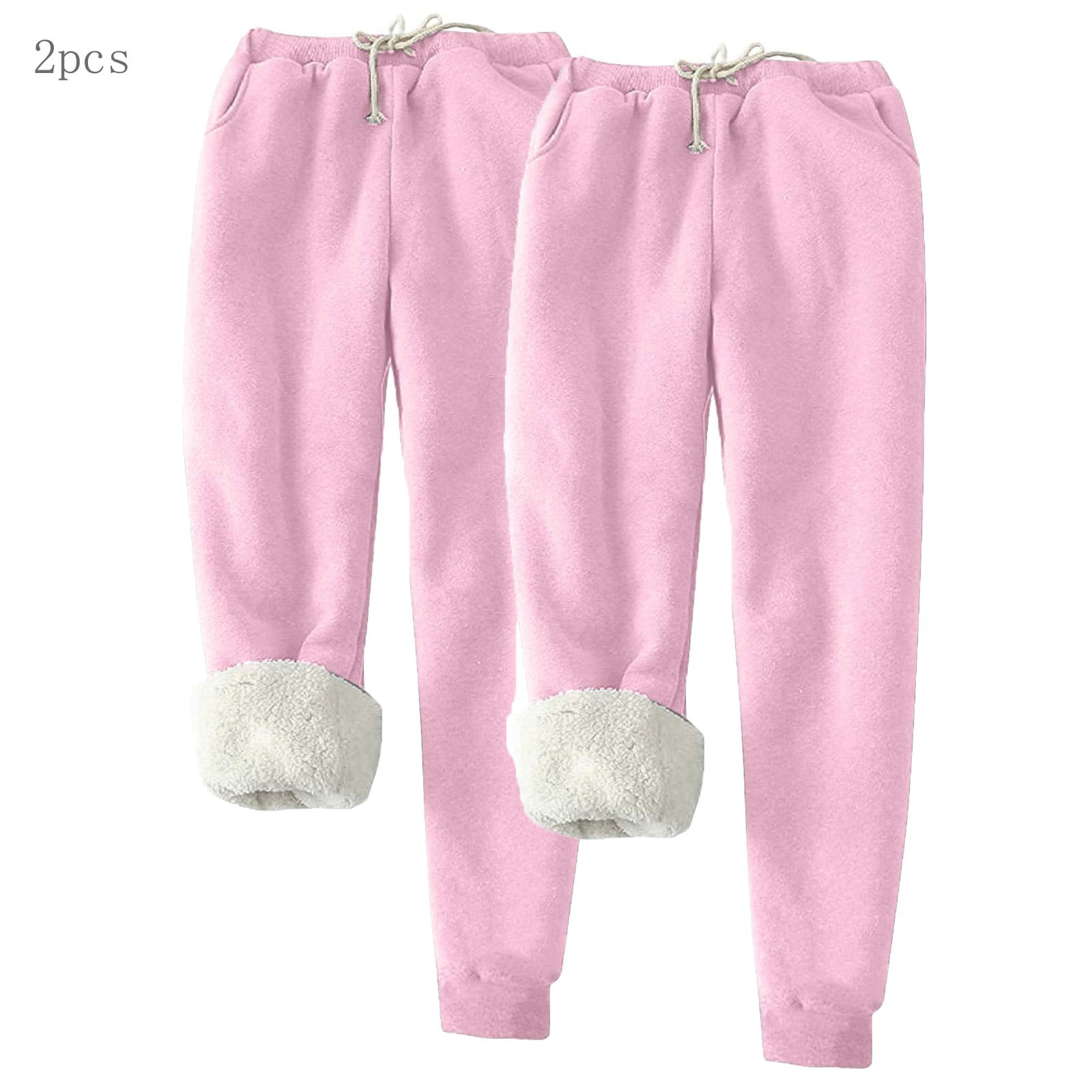 GA WEIHUA Saving,Women's Warm Sherpa Lined Athletic Sweatpants Winter