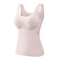 thumbnail image 1 of GA WEIHUA Women's Seamless Shapewear Tank Tops Padded Bra Shapewear Square Neck Camis Stretch Tummy Control Shaping Camisole Body Shaper Workout Top(Pink,XXL), 1 of 3