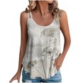 thumbnail image 1 of GA WEIHUA Women's Tank Tops Eyelet Sleeveless Shirts Summer U Neck Flowy Camisoles Spaghetti Strap Loose Fitting Casual Tees T Shirts Camis(White,M), 1 of 6
