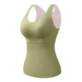 thumbnail image 1 of GA WEIHUA Women's Tummy Control with Built in Bra Shapewear Tank Top High Stretch Seamless Compression Tops Comfy Soft Base Layer Vest Slimming Body Shaper Tops(Green,XXL), 1 of 4