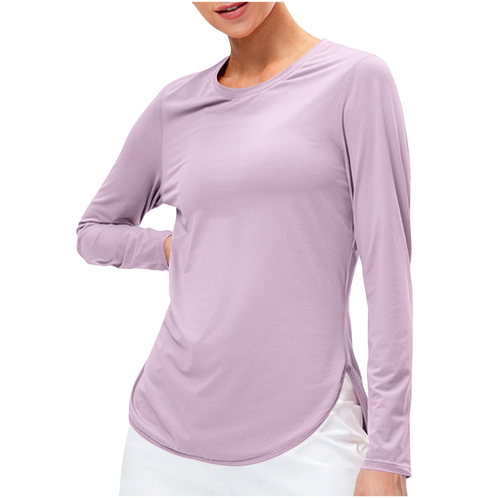 ZHENWEI Damen Sonnenshirt Langärmlig – UPF 50+, Lockerer Schnitt, Daumenlöcher, Für Outdoor & Sport