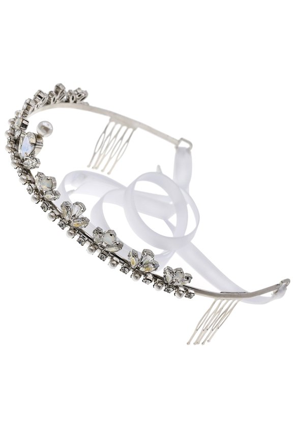 GA246 Silver Wedding Bridal Tiara With Swarovski Crystals