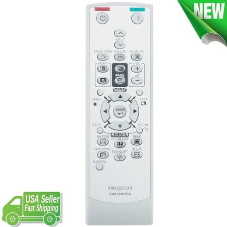 GA818WJSA Replacement Remote Control for Sharp MUTIMEDIA PROJECTOR XR-55X XR-50S