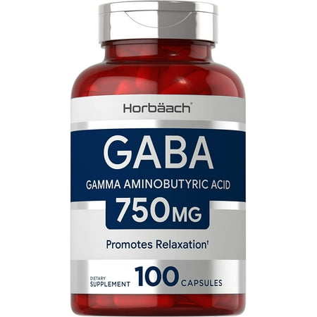 GABA 750mg | 180 Capsules | Gamma Aminobutyric Acid Supplement | by Horbaach